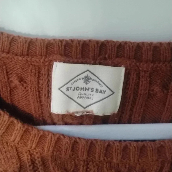 St. John's Bay - Brown Cable Knit Sweater - Sz S - Picture 2 of 4